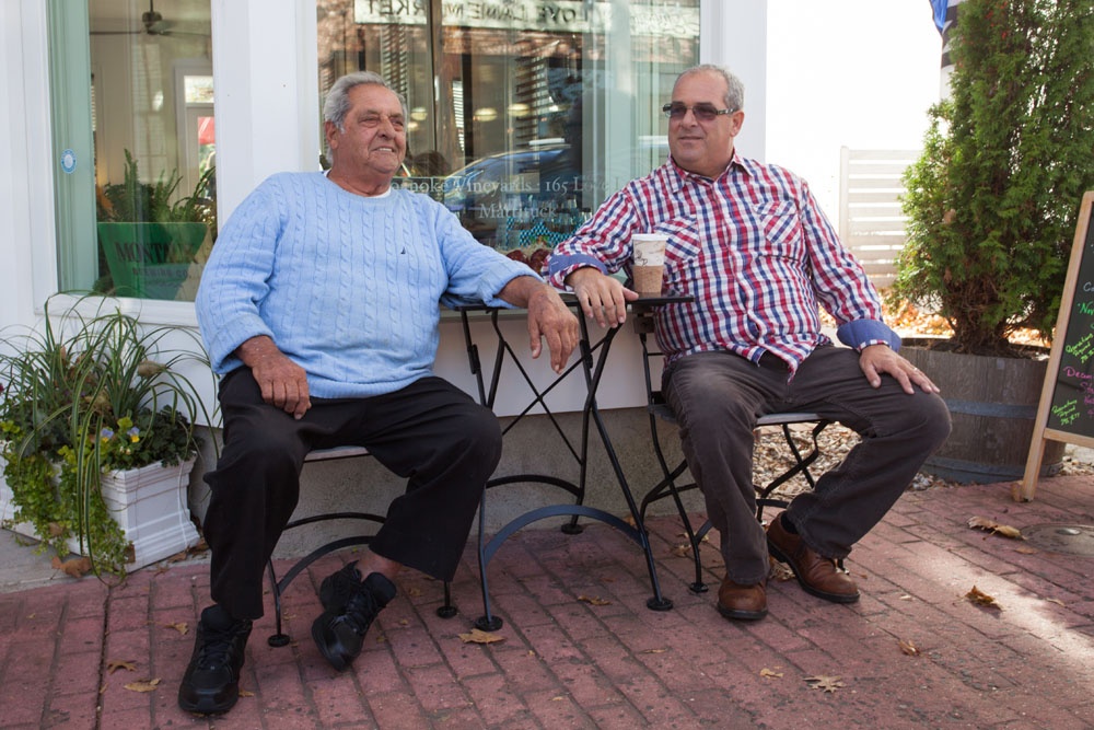 Roanoake Vineyards' Gabby and Richard Pisacano outside their Love Lane tasting room.