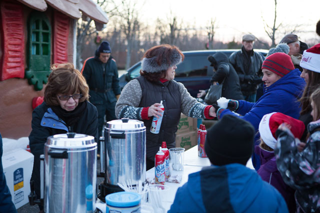 Free hot chocolate for everyone.