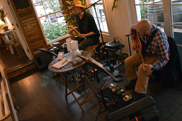 April Rain performs inside the tasting room.