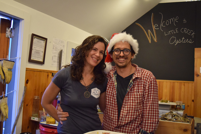 Rosalie Rung and Ian Wile, the husband and wife team behind Little Creek Oyster Farm & Market.