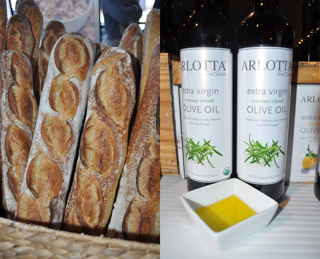 Blue Duck Bakery bread and Arlotta olive oil.