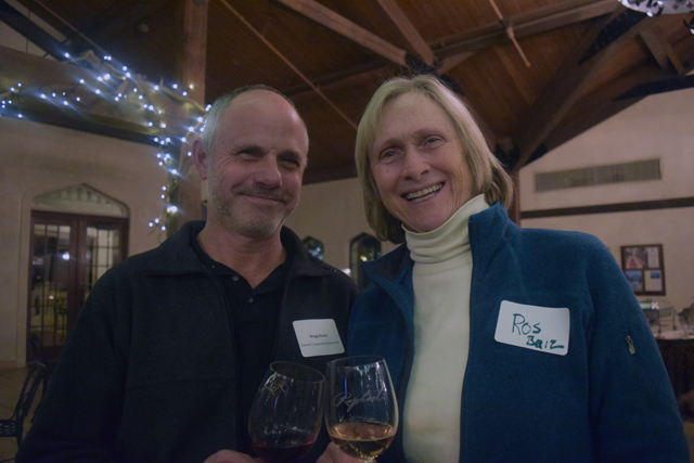 Gregg Rivara of Cornerll Cooperative Extension and Roz Baiz of The Old Field Vineyard.