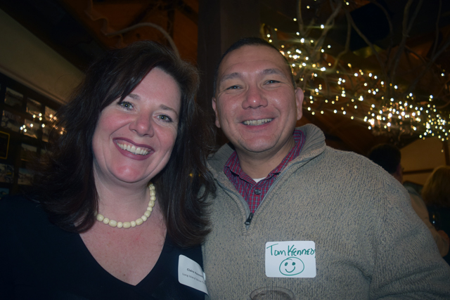 Claire Kennedy of the Long Island Wine Council and Tom Kennedy.