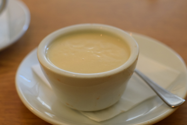 A cup of cauliflower soup. (Credit: Vera Chinese)