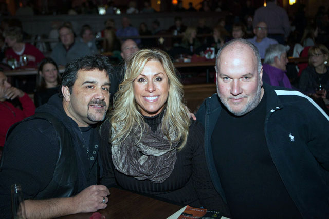 Enjoying the evening are, from left, Jim Mahoney of Sound Beach, Carmine Maresco and Dorie Lake of Westhampton Beach.