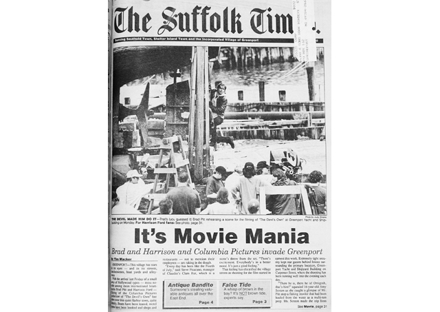 Brad Pitt once appeared on the cover of The Suffolk Times.