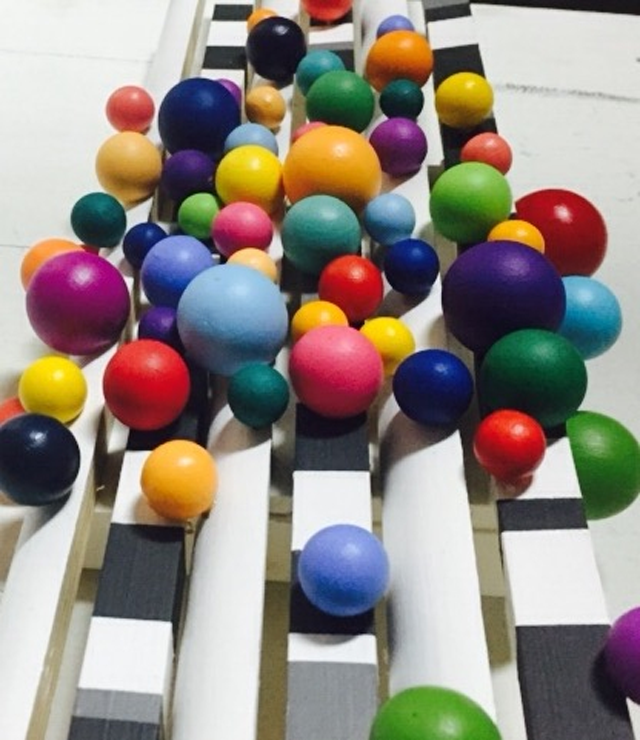 Second place — Frank Gioeli of Sag Harbor, painted wood wall sculpture, untitled.