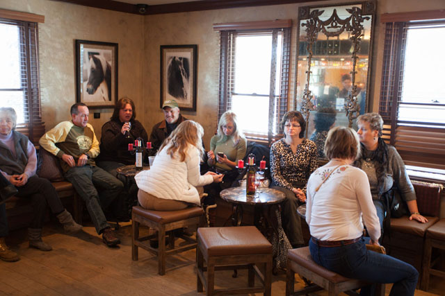 Vistors relaxing in the lounge. (Credit: Katharine Schroeder)