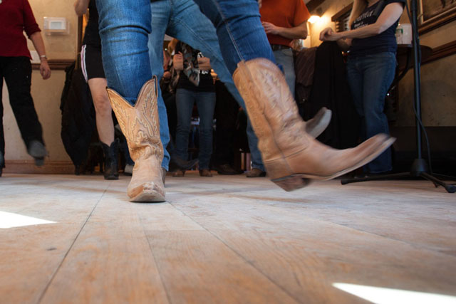 Kicking up some dust on the dance floor. (Credit: Katharine Schroeder)