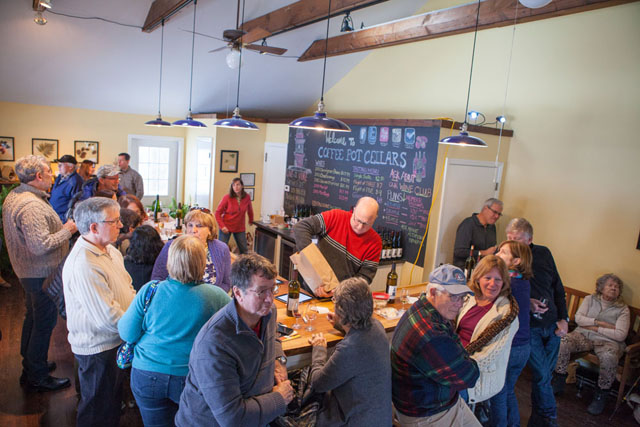 The bar at Coffee Pot Cellars.