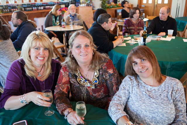 Friends Nancy Arvidsson, left, Heather Knetsos, center, and Lori Ciemienlewski.