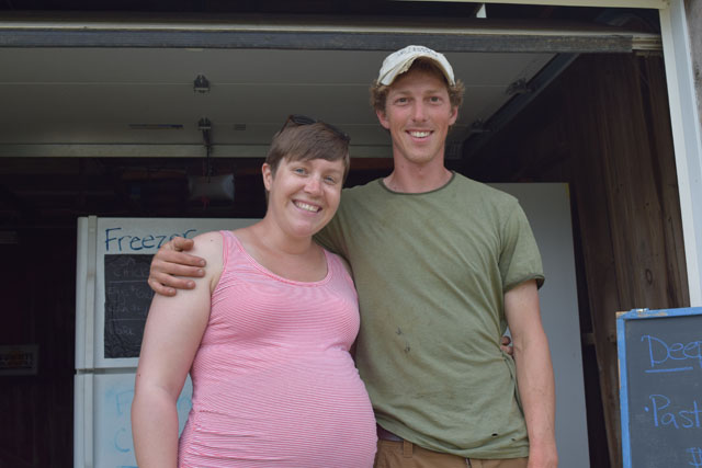 Brianne and Thomas Hart at Deep Roots Farm in Southold