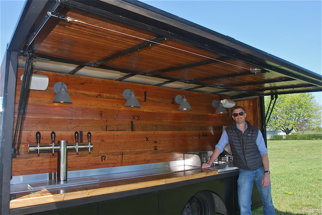 Keith Kraus on the B.A.R. truck. 