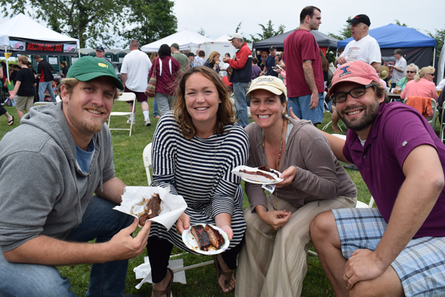 Tyler and Marisa Johnson of Los Angeles and Anna Berk and Ben Reichner of Williamsburg, Brooklyn.