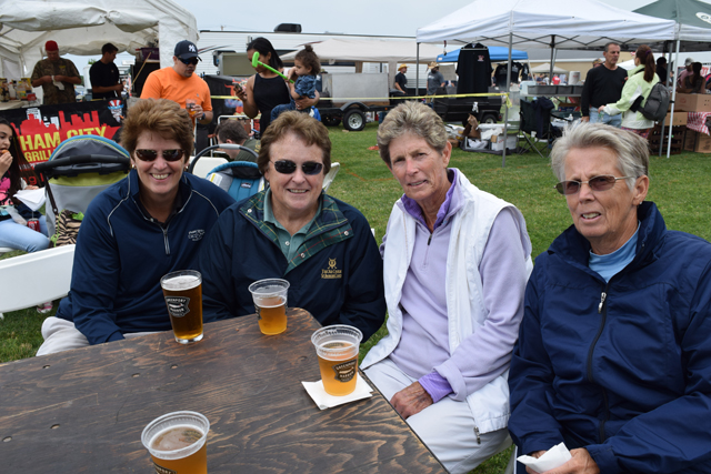 Gail Ritzert and Barbara Sellers of Huntington and Sandy Rave and Mary Tloczkowski of Peconic.