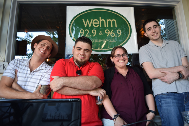 WEHM staffers Gabriel "Veggie Burger" Luber, Anthony, Jamie Emerson and Nick Racioppi.