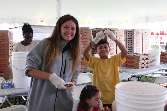 Sharlie Tellez, Daya Tellez, and Francisco Tellez of Mattituck