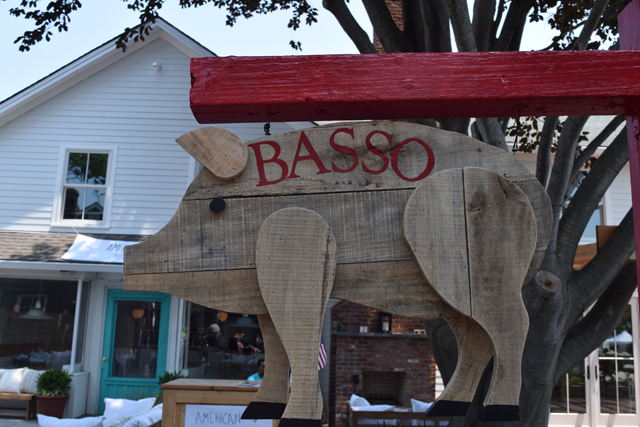Signage outside Basso in Greenport.
