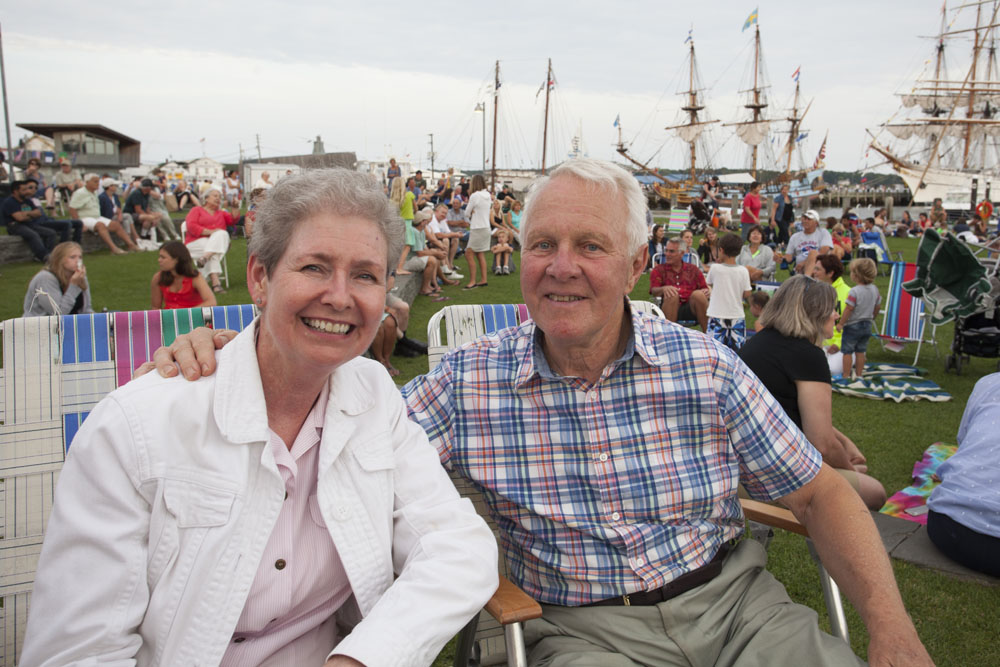 Ann and Bob Hulsmann of Orient enjoy a beautiful evening.