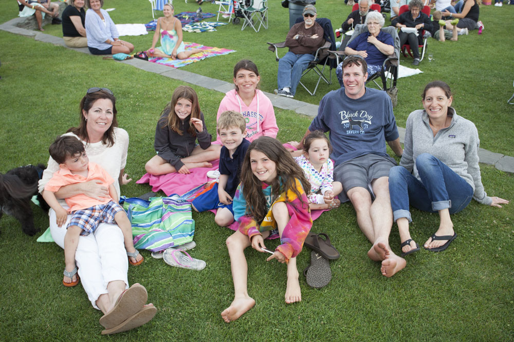 The Ahearn family from Southold enjoying the evening.