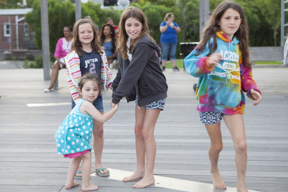 Youngsters enjoying a dance.