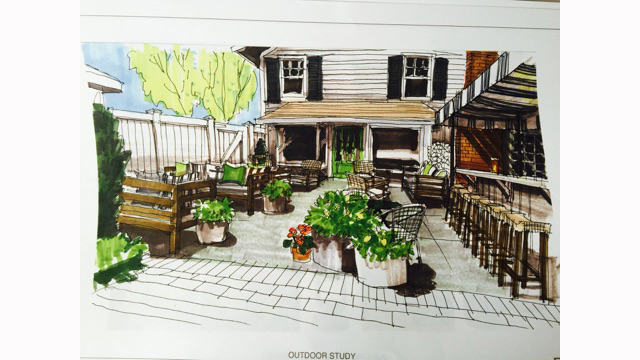 An artist's rendering of the new American Beech in Greenport.