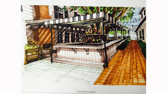 An artist's rendering of the new American Beech in Greenport.