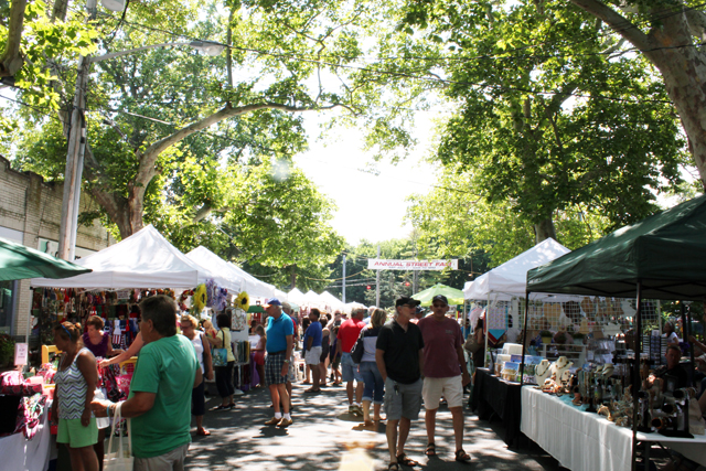 The scene at the annual Mattituck Chamber of Commerce Old Fashioned Street Fair.