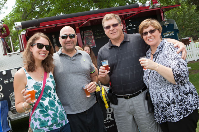 A group of friends from Riverhead enjoy the festival.