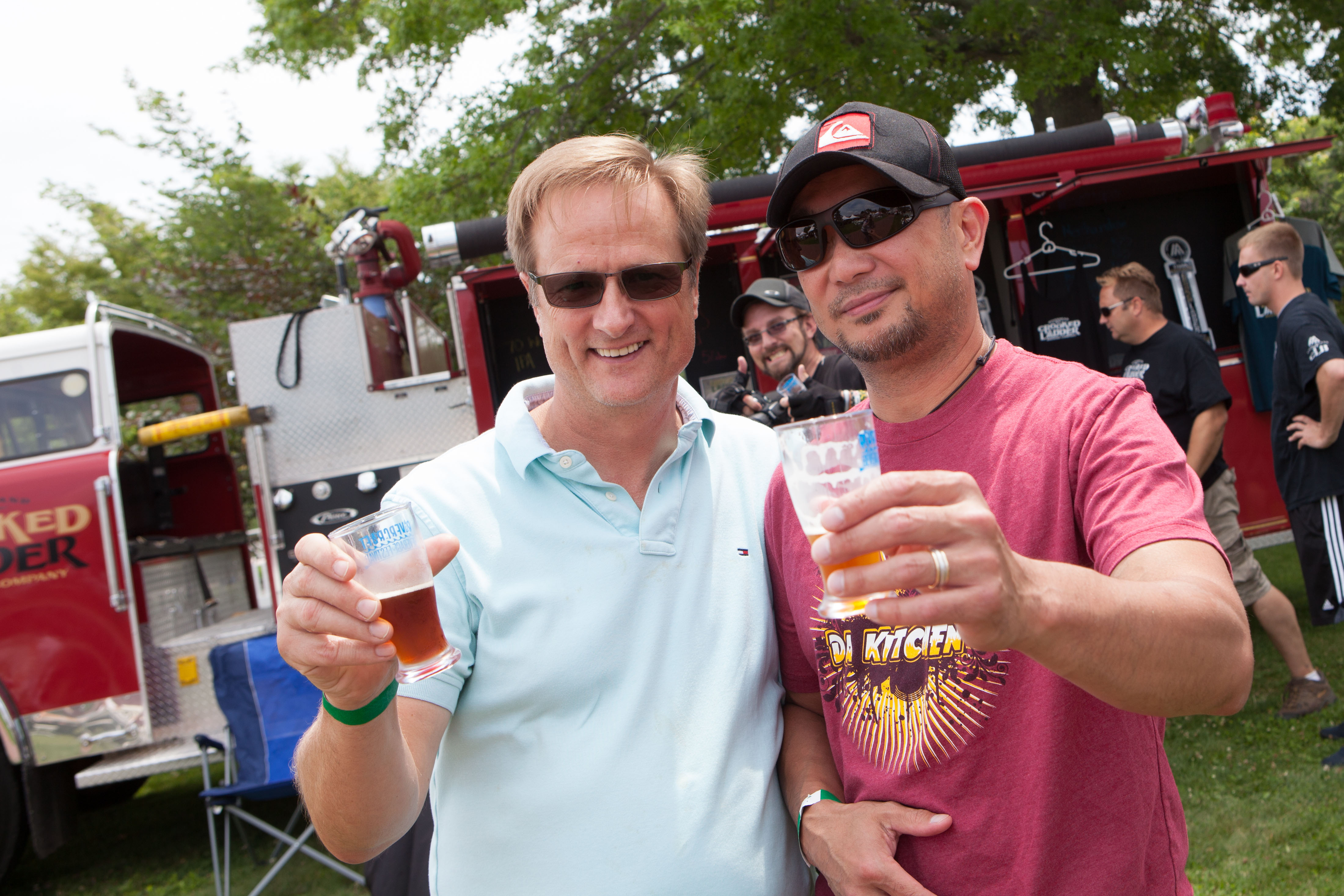 Self-proclaimed local craft beer enthusiasts Mike Byrne and B.J. Gamboa.