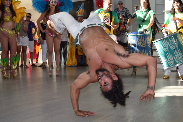 A dancer performs at the 2015 Sparkling Pointe Carnaval celebration.