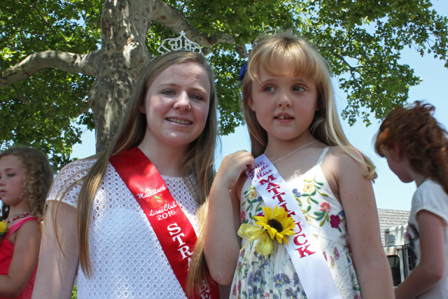 Carolyn Kyle, the 2015 Strawberry Queen and Katherine Meringer, the 2015 Little Miss Mattituck.
