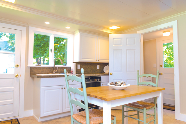 As part of the home’s restoration, its kitchen was updated.