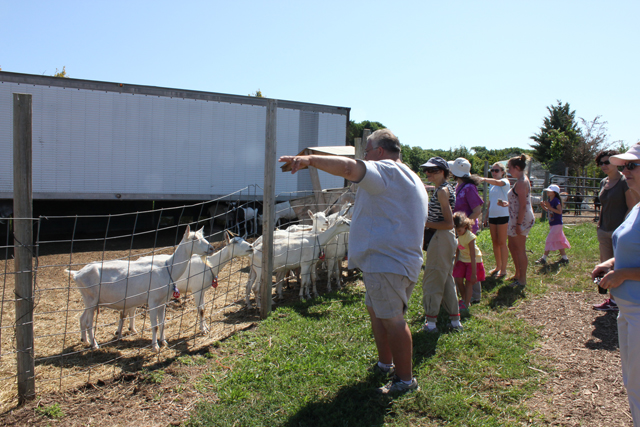 Hal Goodale leads a tour of the farm