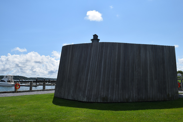 The exterior of the camera obscura in Greenport. (Credit: Vera Chinese)