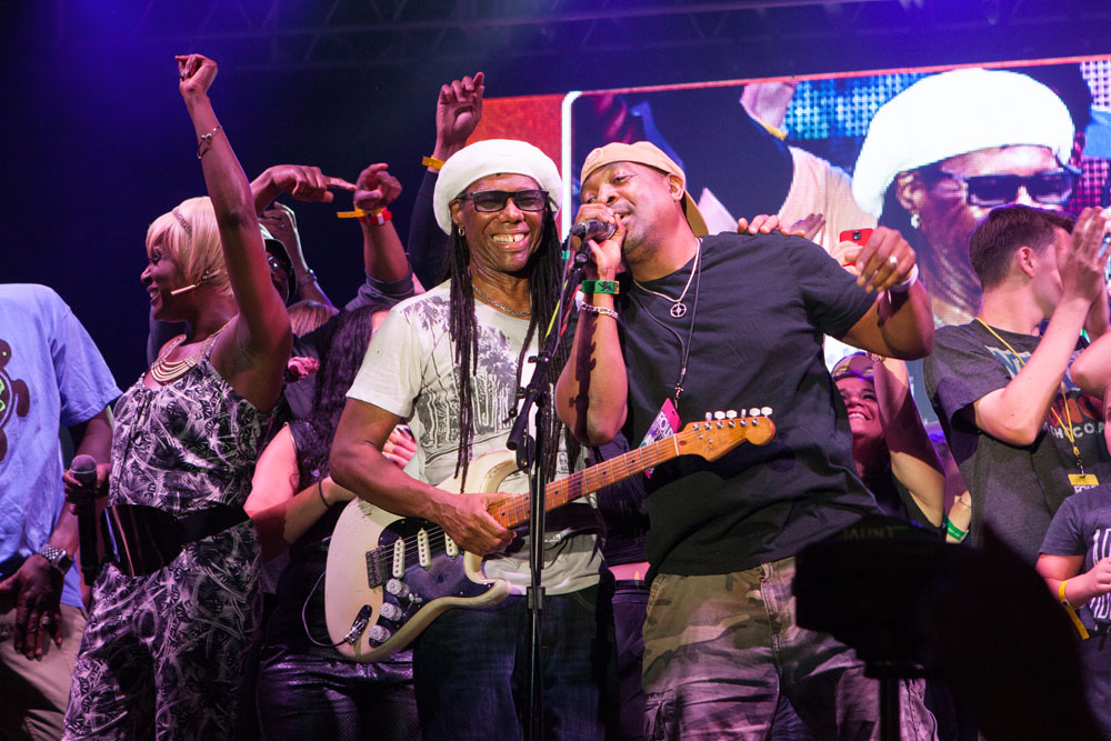 Chuck D of Public Enemy makes an appearance during Day Two of the FOLD Festival in RIverhead. (Credit: Katharine Schroeder)