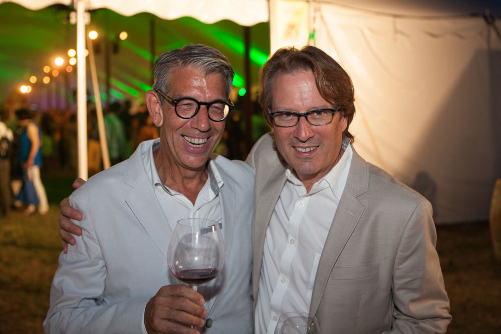 Alan Gabay of president of People, Places and Things LLC , left, with Sam Kimball of New York Wine Events.