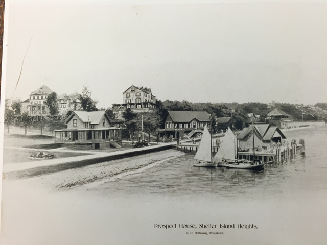 The area around the North Ferry, circa 1890, with the Ferry House on the left. (Credit: Shelter Island Historical Society)