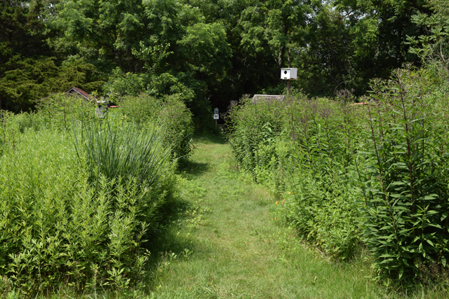 The entrance to Inlet Pond Park.
