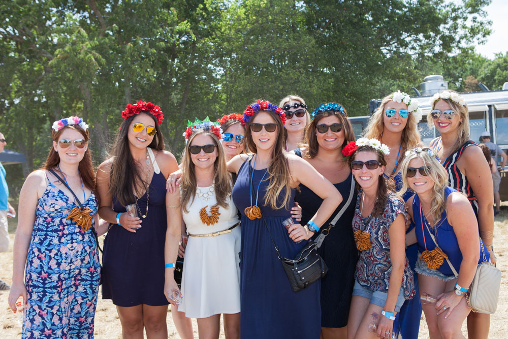 A group of girls from all over the country held their bachelorette party at the festival.