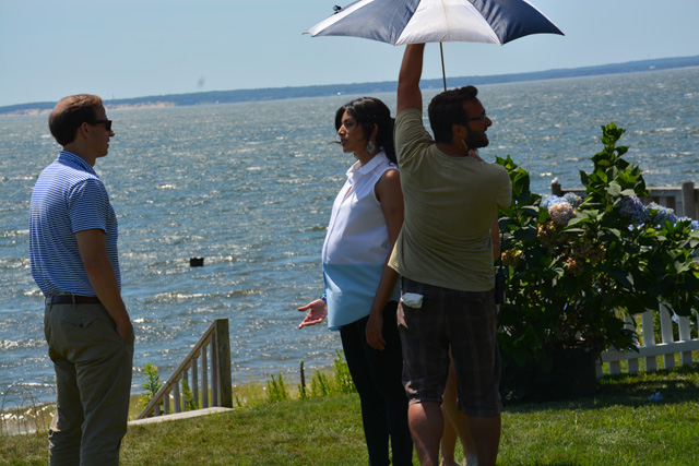 Royal Pains star Reshma Shetty prepping for a scene