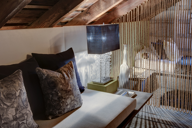 The attic of the home designed by Renée and Mike Lisowy of Wallace Home Design. (Credit: Liz Glasgow)