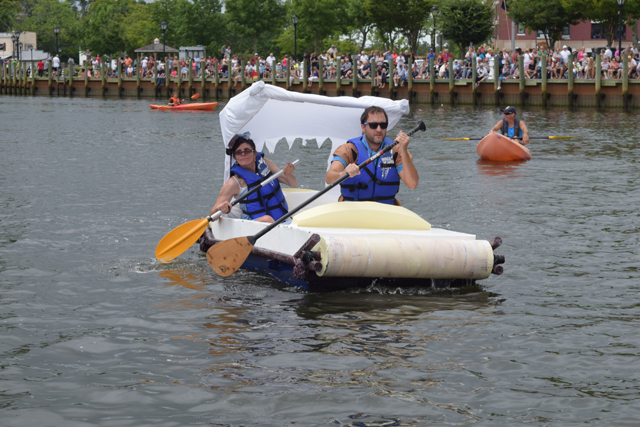 Barbara Aylward of Bohemia and Rob Stiles of East Moriches, members of "Team Coconutz."