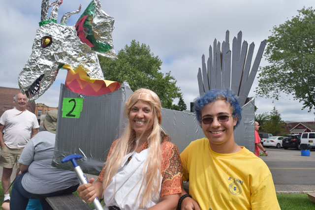 Nikkie Friedman of Manhasset as The Khaleesi with her son Gavin Friedman.