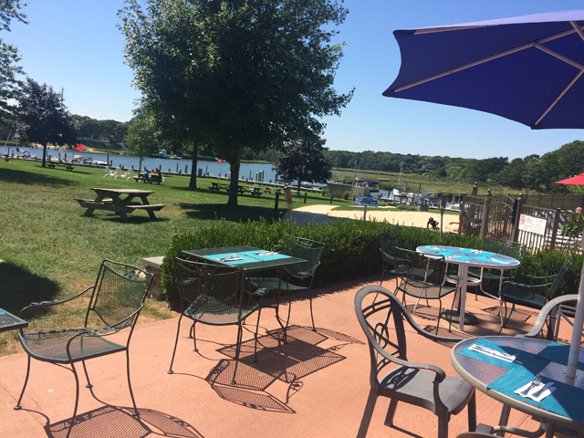 The patio at Pace's Dockside. (Credit: Vera Chinese)