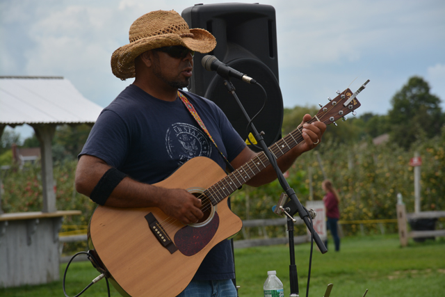 ScottE Hopson sang and performed for the crowds