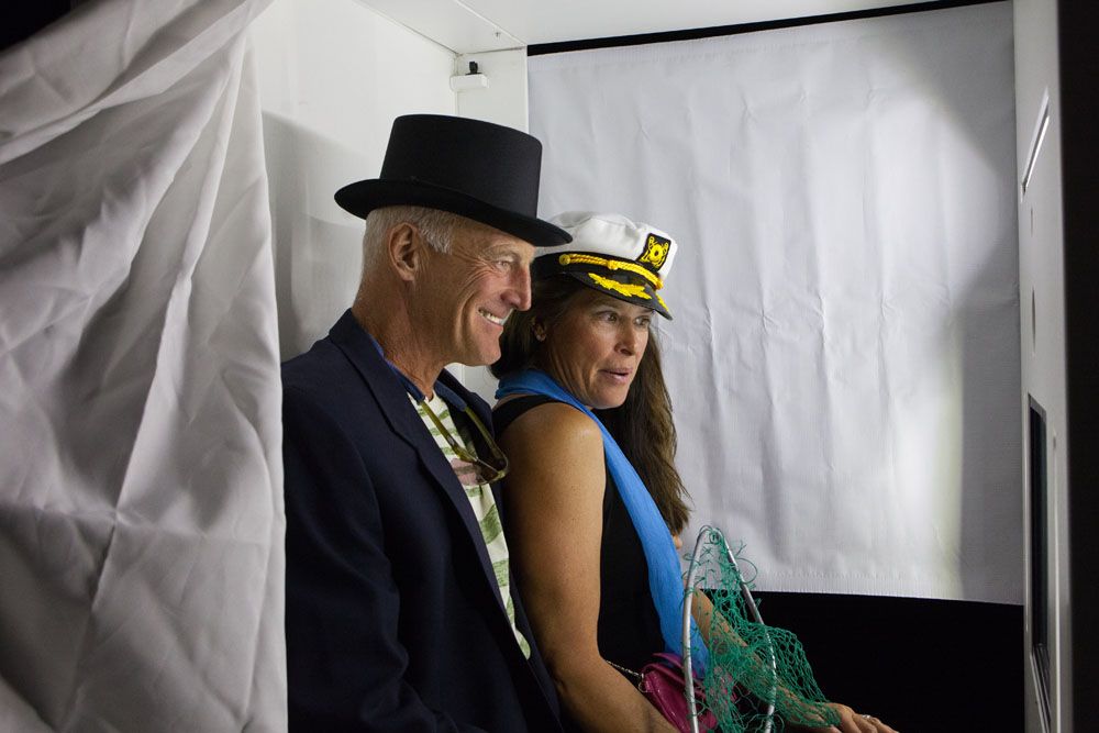 Linda Sund and Michael O'Rourke in the photo booth.