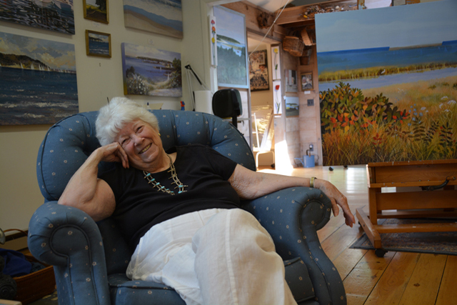 Jacqueline Penney in her Cutchogue studio (Credit: Monique Singh-Roy)