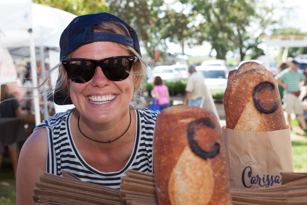 Carissa Waechter of Carissa's Breads sells many different types of breads...including garlic.