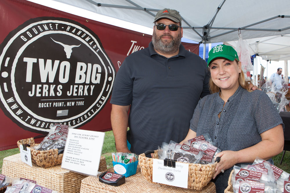 Mike and Dana Rieger of Two Big Jerks Jerky in Rocky Point offer up Steakhouse Garlic jerky.